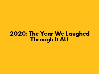 2020: The Year We Laughed Through It All