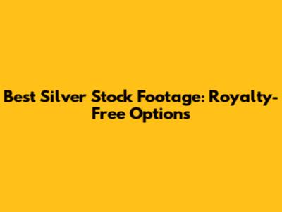 Best Silver Stock Footage: Royalty-Free Options