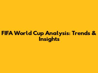 FIFA World Cup Analysis: Trends & Insights