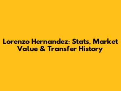 Lorenzo Hernandez: Stats, Market Value & Transfer History
