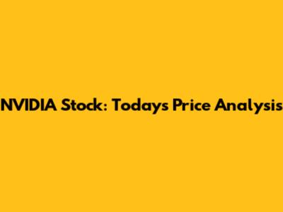 NVIDIA Stock: Today's Price Analysis