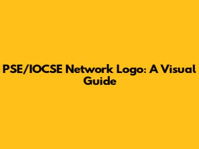 PSE/IOCSE Network Logo: A Visual Guide