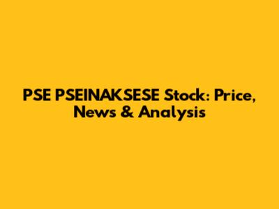 PSE PSEINAKSESE Stock: Price, News & Analysis