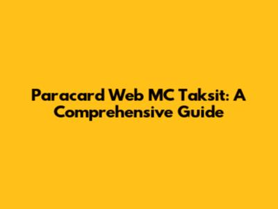 Paracard Web MC Taksit: A Comprehensive Guide