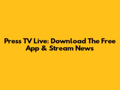 Press TV Live: Download The Free App & Stream News