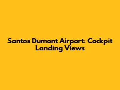 Santos Dumont Airport: Cockpit Landing Views