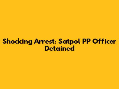 Shocking Arrest: Satpol PP Officer Detained