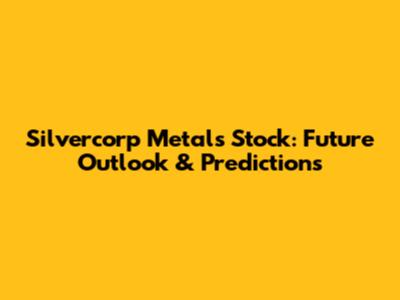 Silvercorp Metals Stock: Future Outlook & Predictions