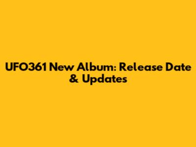UFO361 New Album: Release Date & Updates