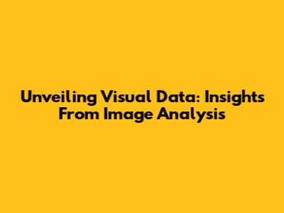 Unveiling Visual Data: Insights From Image Analysis