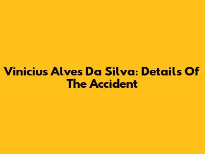 Vinicius Alves Da Silva: Details Of The Accident